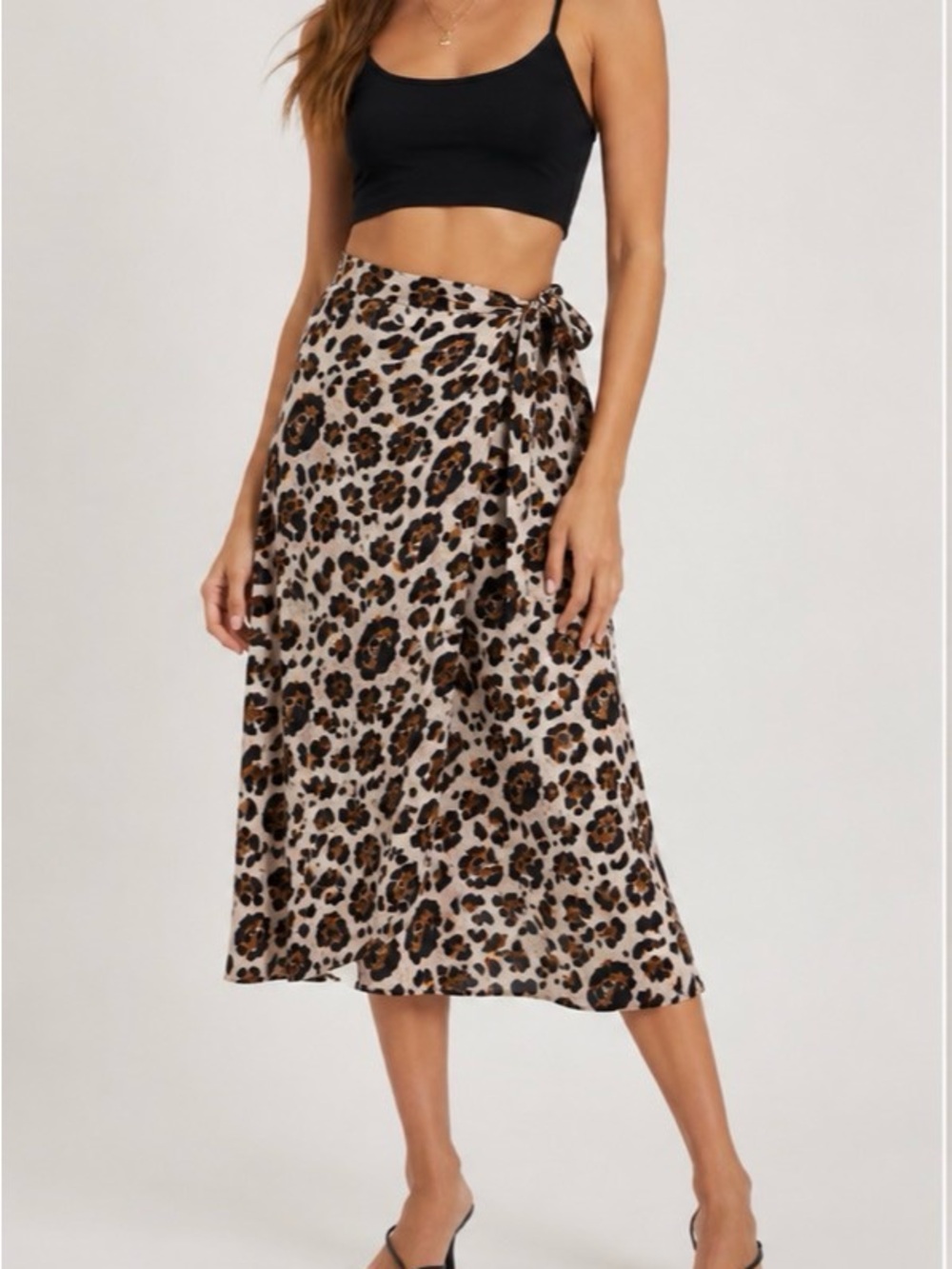URBAN Romantics | Leopard Tie-Waist Midi Skirt - Festival Streetwear